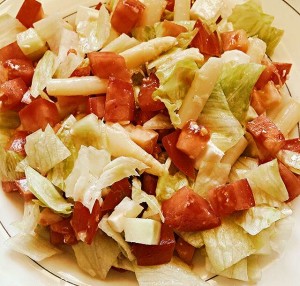 Tomate, Pepino, Queso, Esparragos